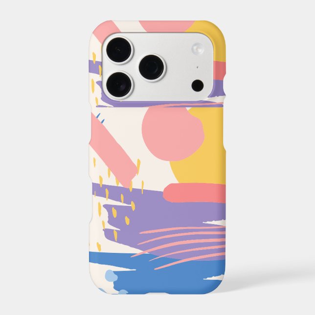 Abstract Art iPhone Case – Colourful Modern Brushs (Back)