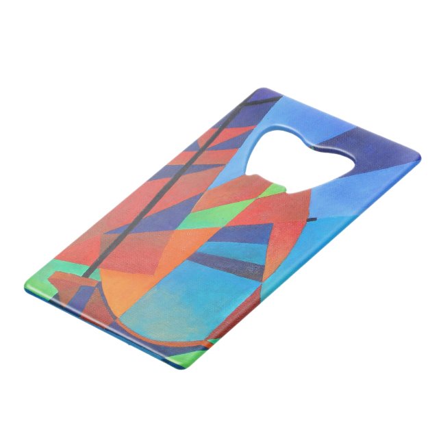 Abstract Art Junk Boat Against Deep Blue Sky (Back Angled)