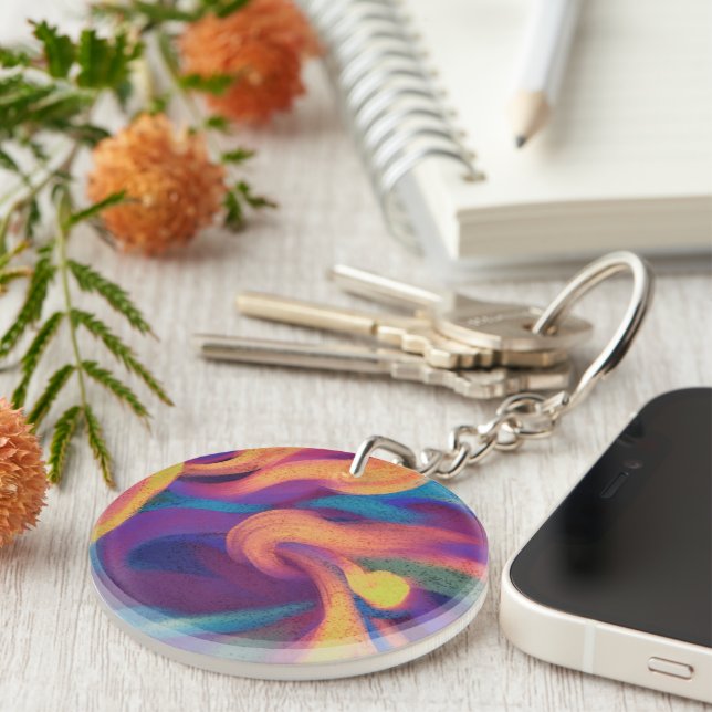 Abstract Art  Key Ring (Front Right)