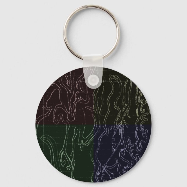 Abstract Art Key Ring (Front)