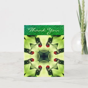 Abstract Art Ladybugs Thank You Card