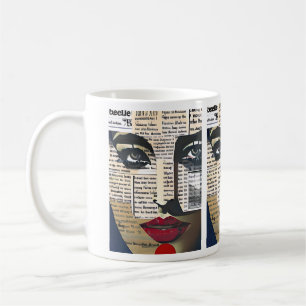 Abstract Art   Lady's Face Digital Art Coffee Mug