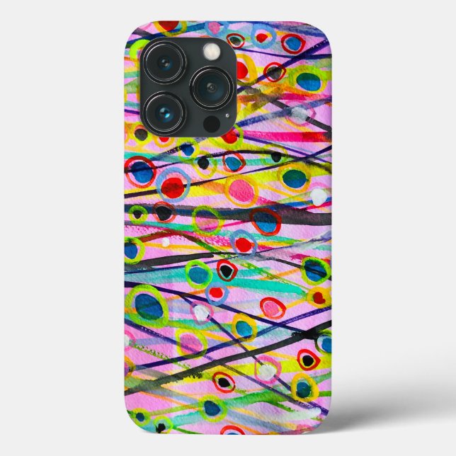 abstract art landscape colourful watercolor Case-Mate iPhone case (Back)