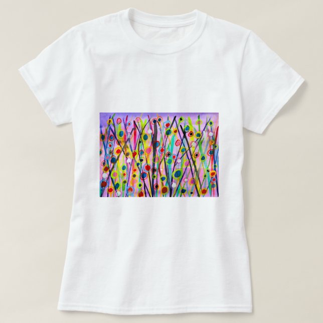 abstract art landscape colourful watercolor T-Shirt (Design Front)