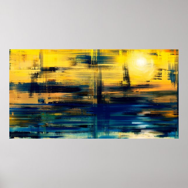 Abstract art landscape painting, background illust poster (Front)