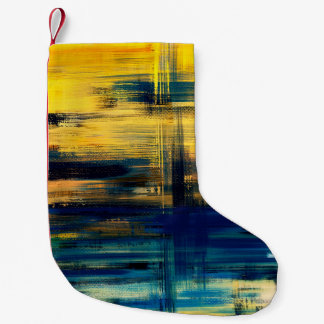 Abstract art landscape painting, background illust small christmas stocking