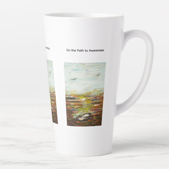 Abstract Art Latte Mug -“On the Path to Awareness” (Right)