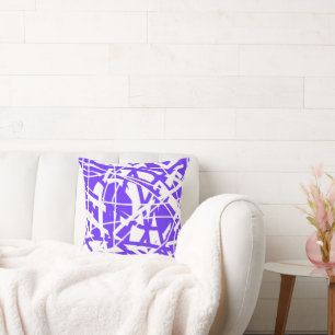 Abstract Art Lavender Blue Purple White Minimalism Cushion