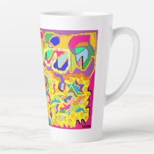 Abstract Art like Josephs Multi coloured coat !  Latte Mug