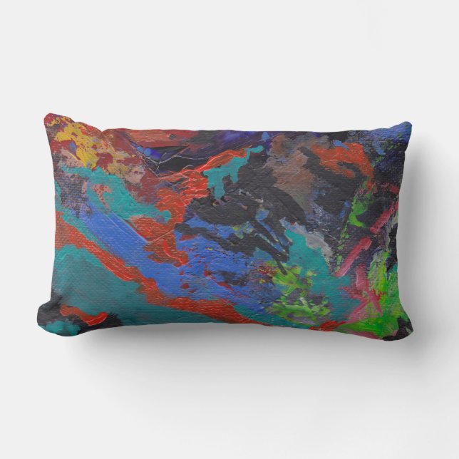 abstract art lumbar cushion (Front)