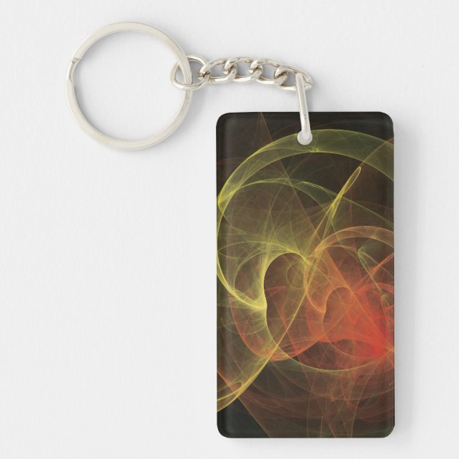 Abstract Art Magic Flame Key Ring (Front)
