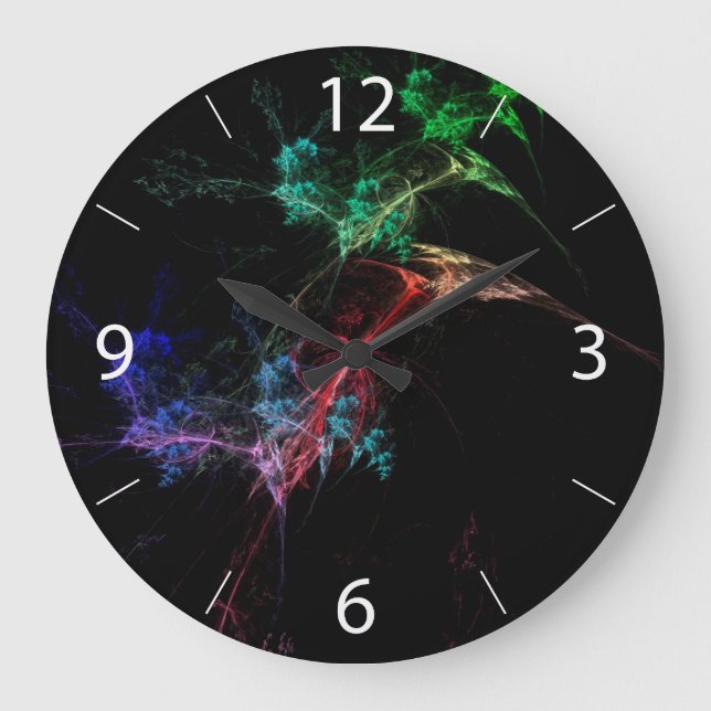 Abstract Art Magic Lights Large Clock (Front)