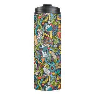 Abstract Art Medical Icon Pattern Thermal Tumbler
