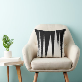 Abstract Art Minimalism Black White Lines Cushion