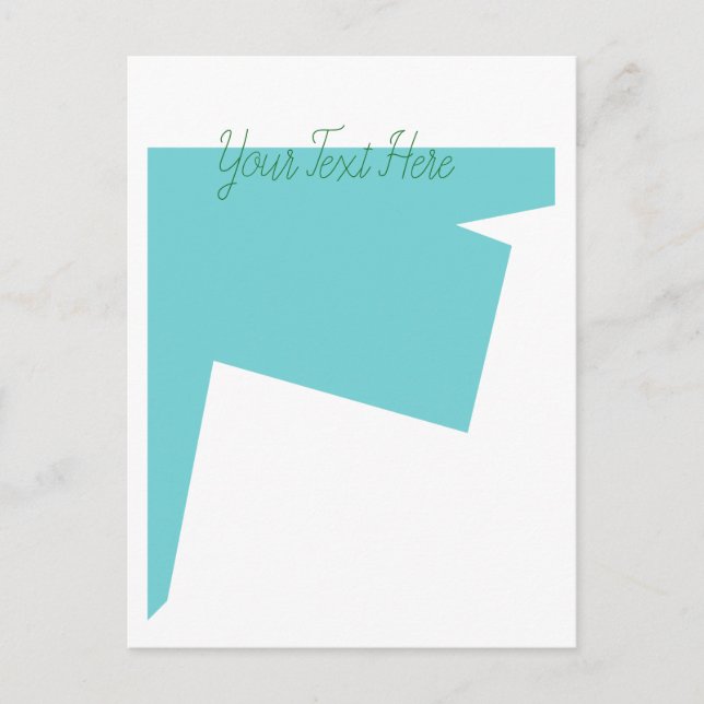 Abstract Art Minimalism Blue White Postcard (Front)