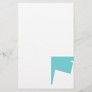 Abstract Art Minimalism Blue White Stationery