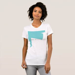 Abstract Art Minimalism Blue White T-Shirt