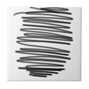 Abstract Art Minimalism Drawing Ceramic Tile