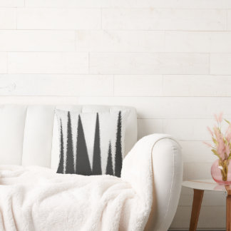 Abstract Art Minimalism Grey White Lines Cushion