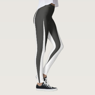 Abstract Art Minimalism Grey White Lines Leggings