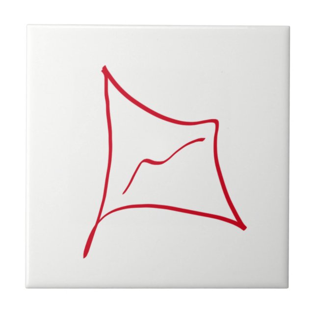 Abstract Art Minimalism Minimalistic Ceramic Tile (Front)