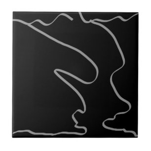 Abstract Art Minimalism Minimalistic Ceramic Tile