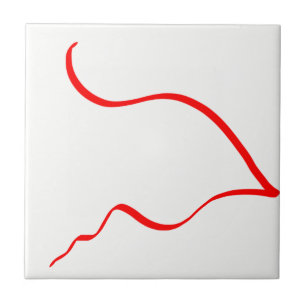 Abstract Art Minimalism Minimalistic Ceramic Tile