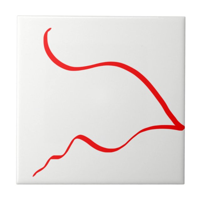 Abstract Art Minimalism Minimalistic Ceramic Tile (Front)