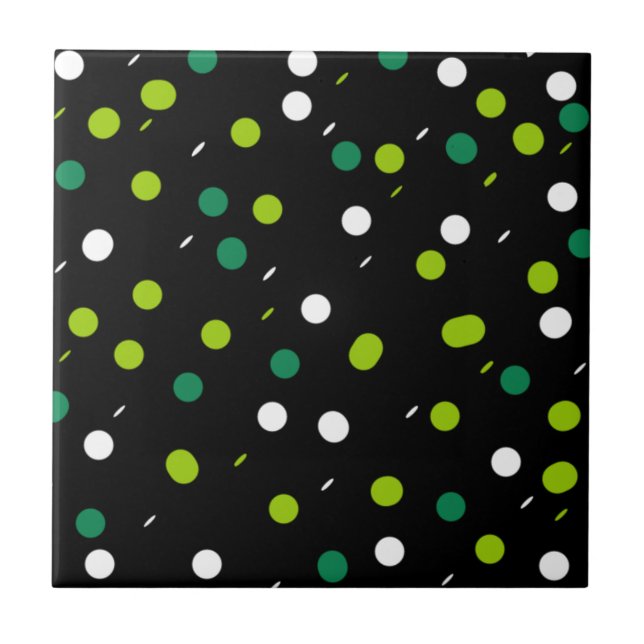 Abstract Art Minimalism Small Dots Ceramic Tile (Front)