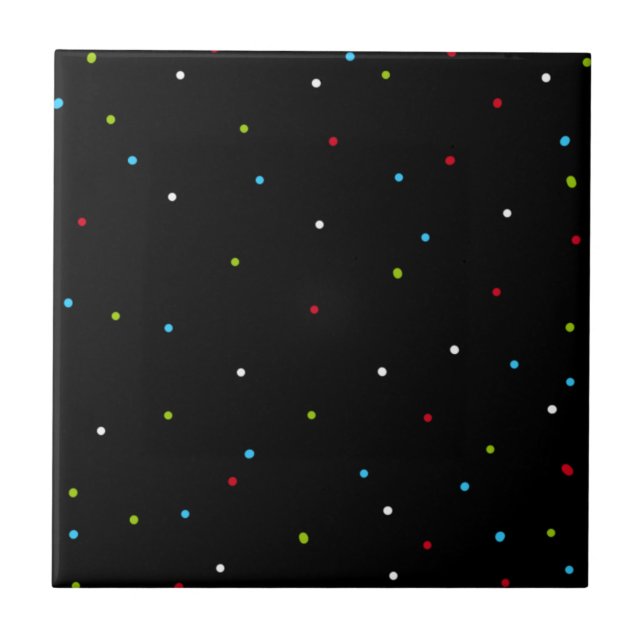 Abstract Art Minimalism Small Dots Ceramic Tile (Front)