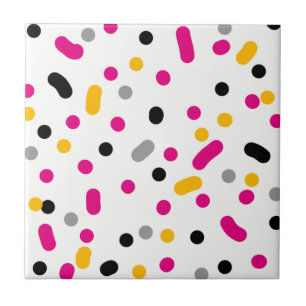 Abstract Art Minimalism Small Dots Ceramic Tile
