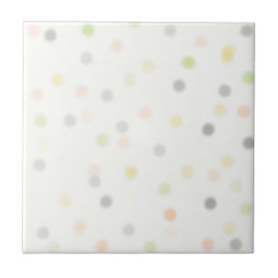 Abstract Art Minimalism Small Dots Pastel Ceramic Tile