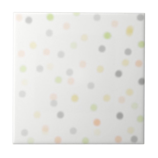 Abstract Art Minimalism Small Dots Pastel Ceramic Tile (Front)