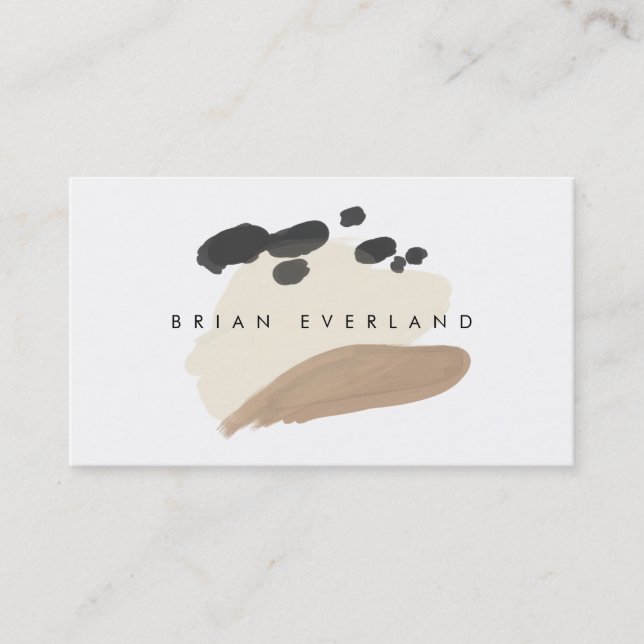 Abstract Art Minimalist Artist Profile Contact  Ap Appointment Card (Front)