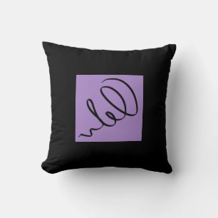 Abstract Art Minimalistic Black Line Cushion