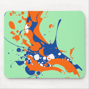 Abstract Art Mint Green Modern Art paint splash Mouse Pad