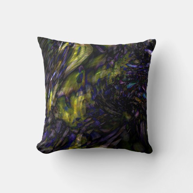 Abstract Art Modern Colour Splash Artistic Colourf Cushion (Front)