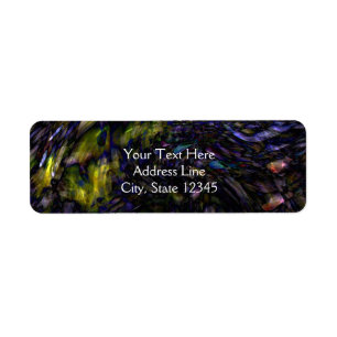 Abstract Art Modern Colour Splash Artistic Colourf Return Address Label