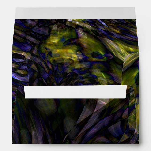 Abstract Art Modern Colour Splash Birthday Party Envelope (Back (Bottom))