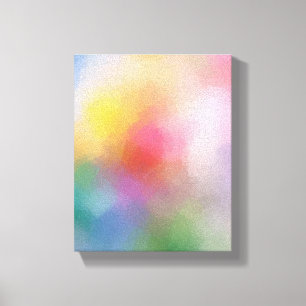 Abstract Art Modern Elegant Pink Red Yellow Blue Canvas Print