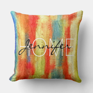 Abstract Art Modern Wood Grain Cushion
