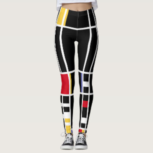 Abstract Art Mondrian "Trafalgar Square" negative Leggings