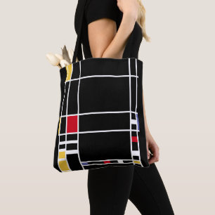 Abstract Art Mondrian "Trafalgar Square" negative Tote Bag