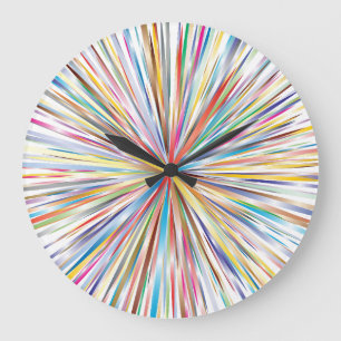 Abstract Art Multi-Colour Burst Wall Clock