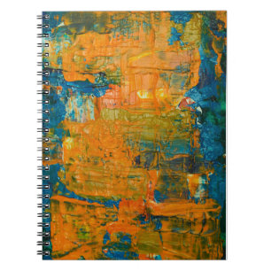 Abstract Art Multicolored Mixed Orange Abstract Ac Notebook