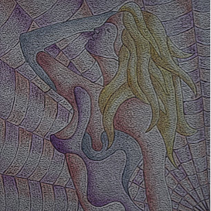 abstract art multicolored pink posing unique retro jigsaw puzzle