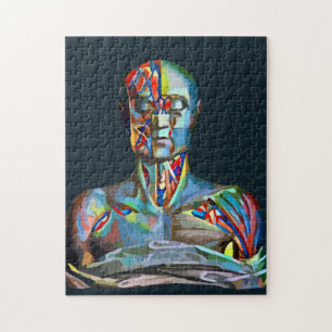 Abstract Art Muscle Anatomy Man Colourful Jigsaw Puzzle
