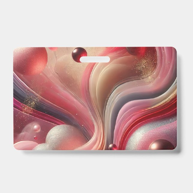 Abstract Art Name Badge ID Badge (Front)