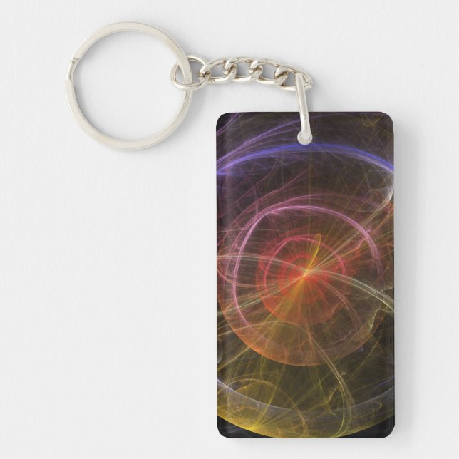 Abstract Art New World Key Ring (Front)