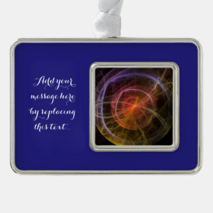 Abstract Art New World Silver Plated Framed Ornament